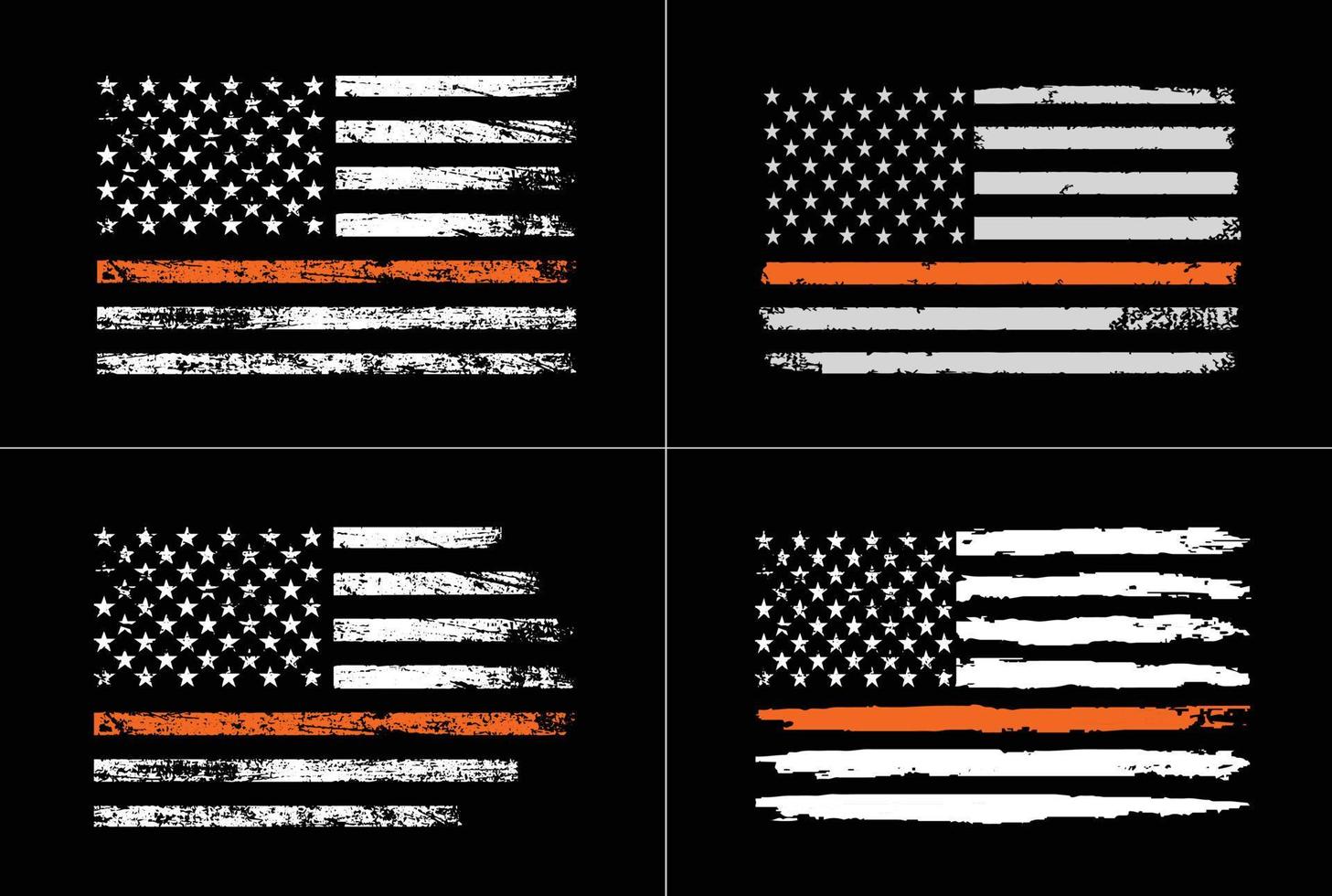 Thin Orange Line Design Bundle vector