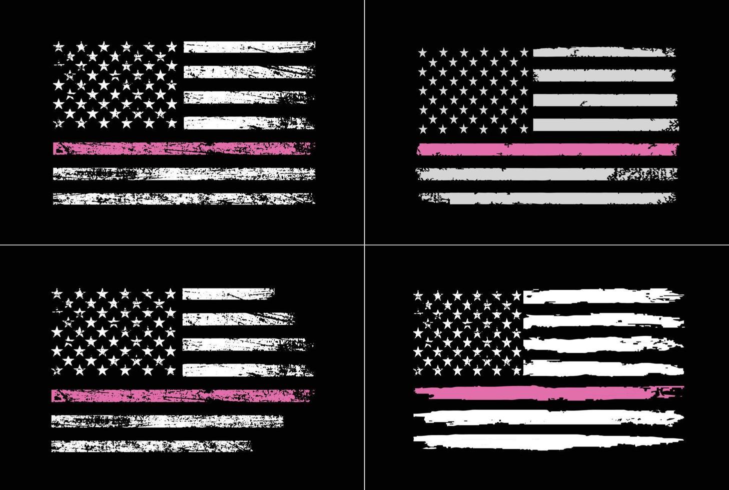 Thin Pink Line Design Bundle vector