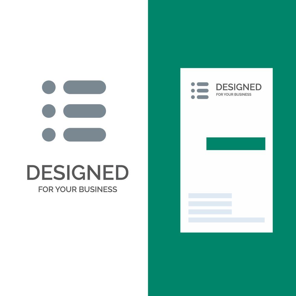 List Task Text Write Grey Logo Design and Business Card Template vector