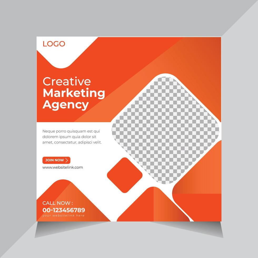 Modern Social Media Post Template, Business Social Media banner Design, Free Vector