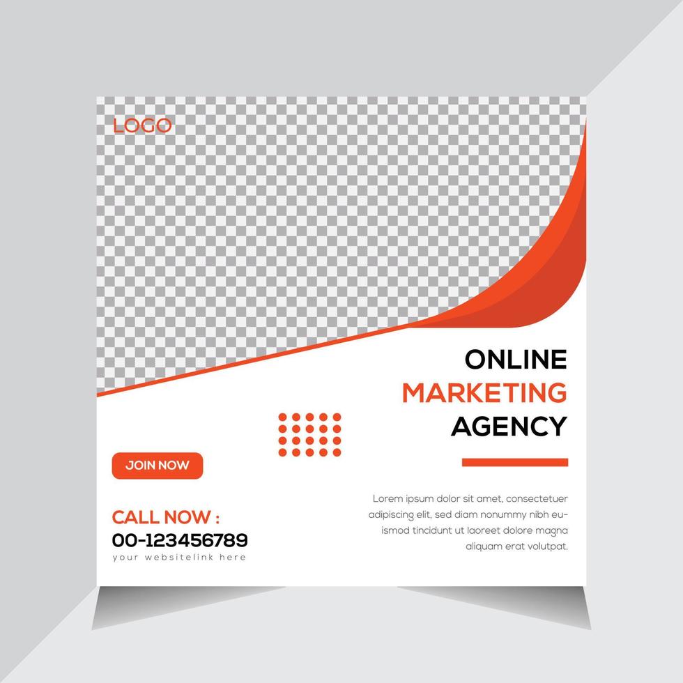 Modern Social Media Post Template, Business Social Media banner Design, Free Vector