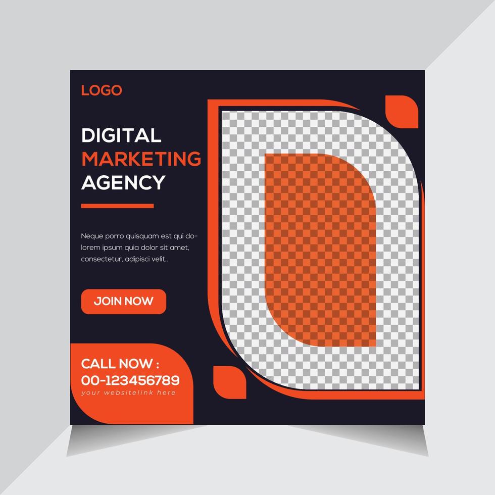 Modern Social Media Post Template, Web Banner, Unique Editable Social Media banner Design, Free Vector