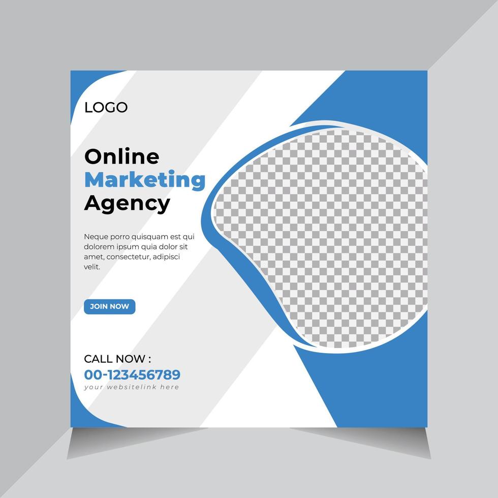 Modern Social Media Post Template, Business Social Media banner Design, Free Vector