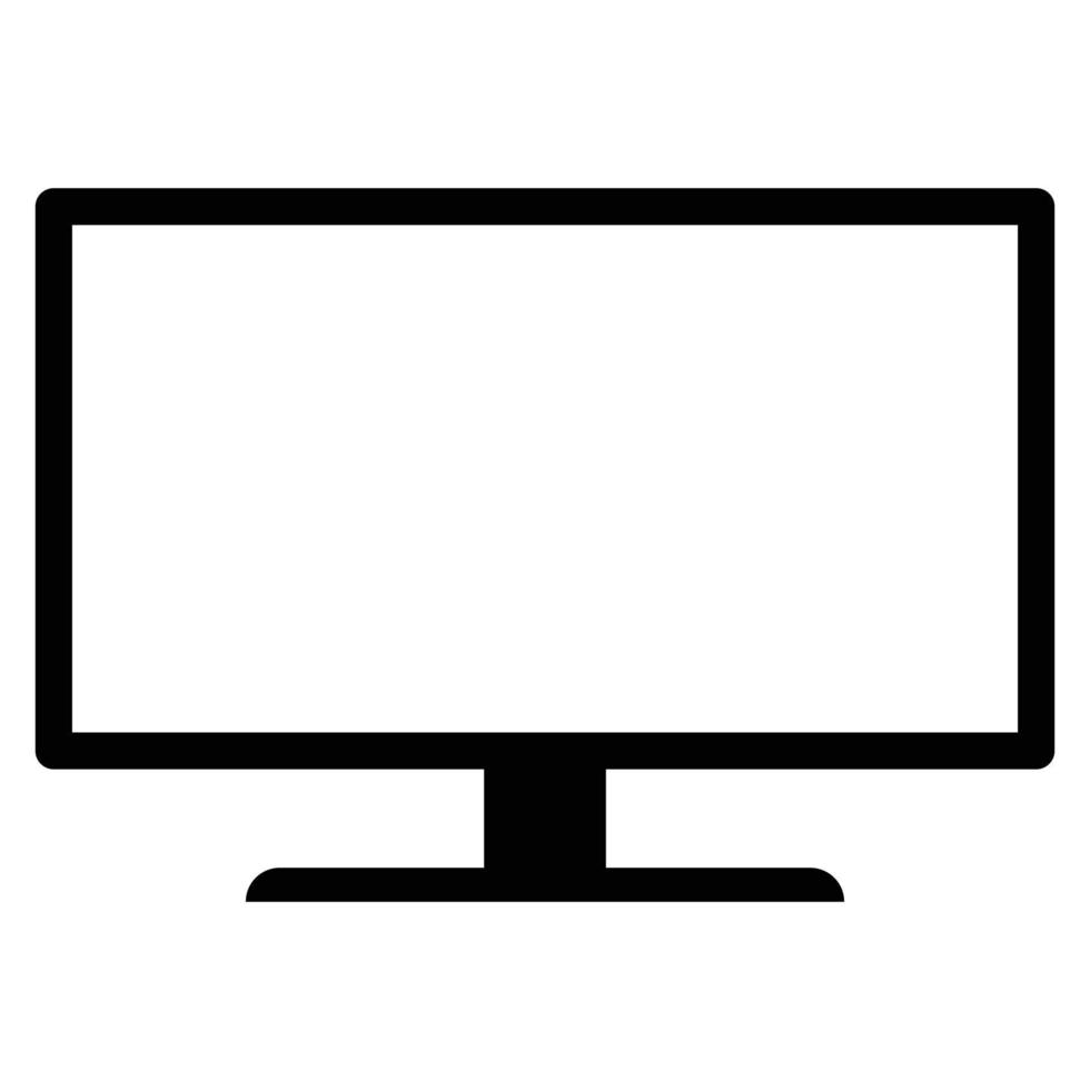 icon of monitor vector