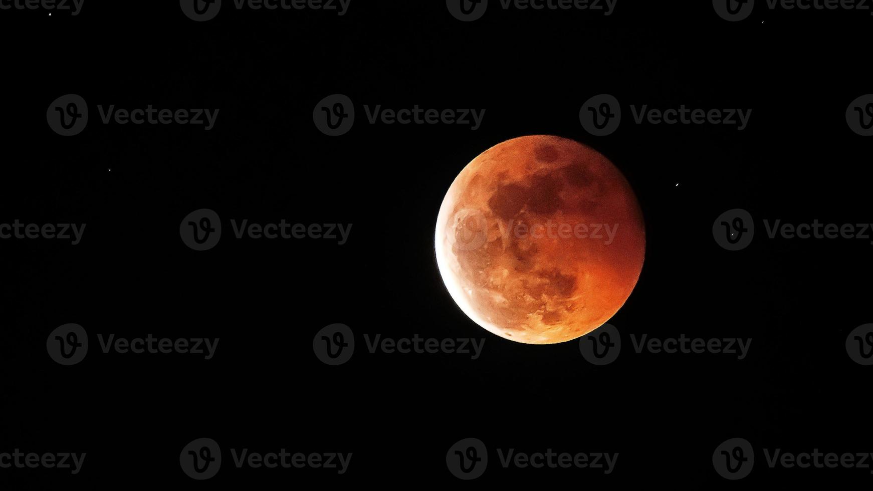 The Lunar Eclipse. Photographed blood moon photo