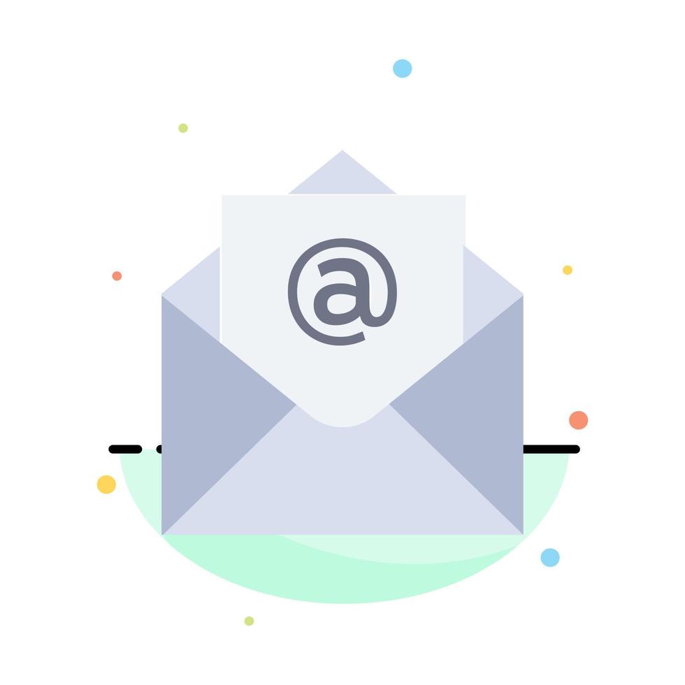 Email Mail Open Abstract Flat Color Icon Template vector