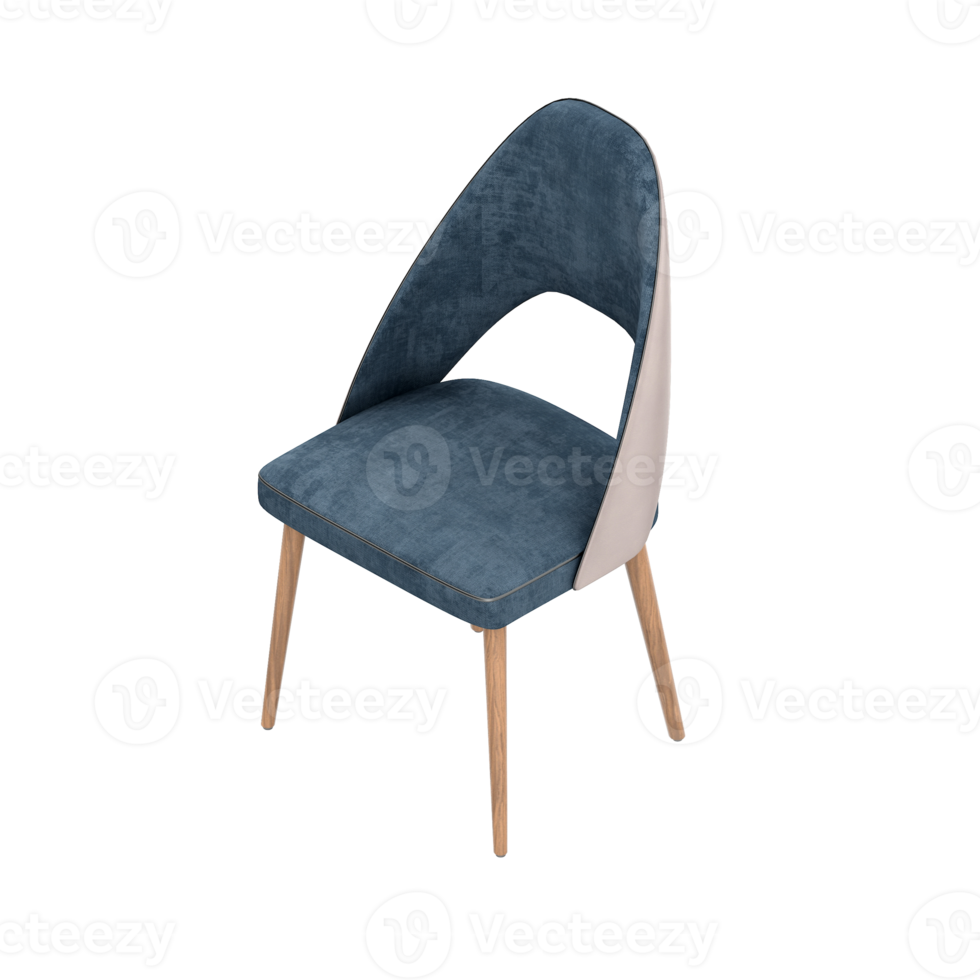 chaise isométrique rendu isolé 3d png