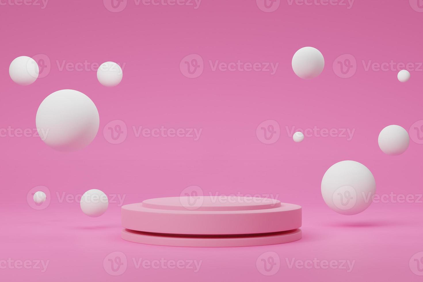 product display on pink background 3D rendering photo