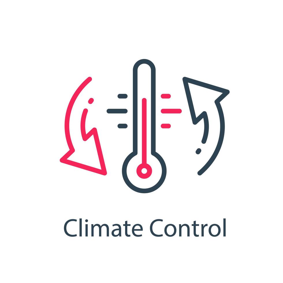 sistema de control de clima, cambio de temperatura, aire acondicionado, enfriamiento o calefacción, almacenamiento en el refrigerador vector