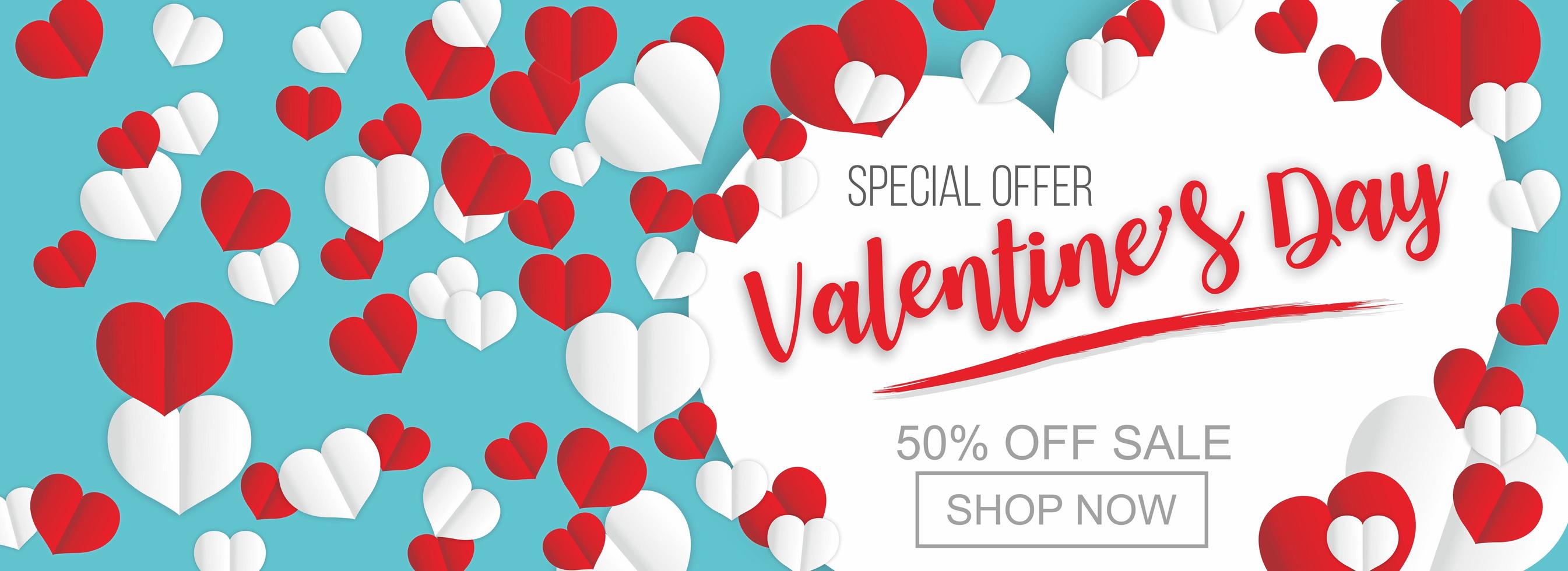 Valentine's day rose pink and red gradient hearts set isolated on white background. illustration. Paper origami pastel love symbol. Valentin icons, concept header pattern, place for text photo