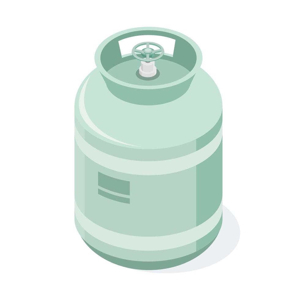 air conditioner maintenance refrigerant gas tank isometric vector
