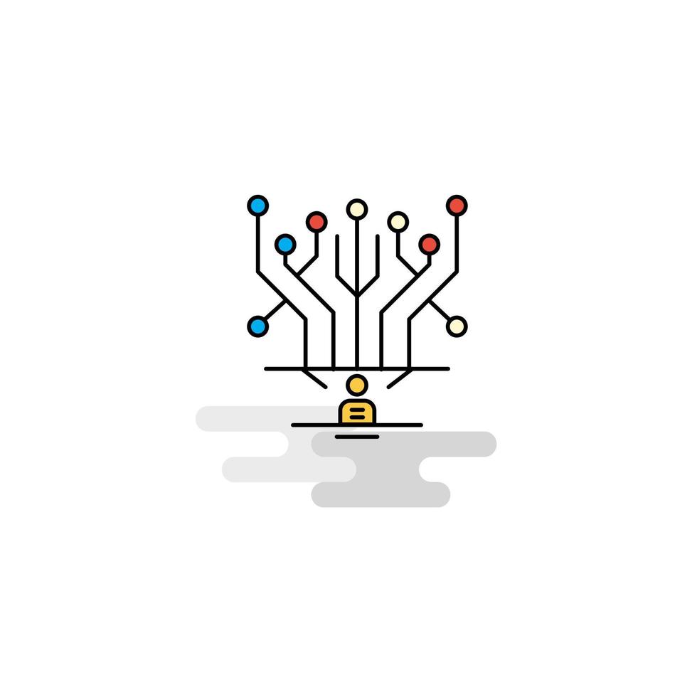 Flat Circuit Icon Vector