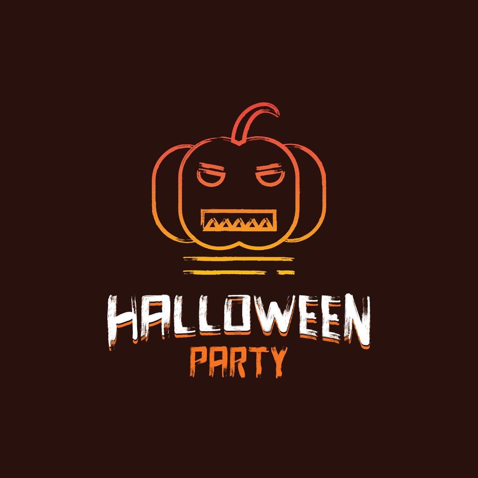 diseño de fiesta de halloween con vector de fondo marrón oscuro