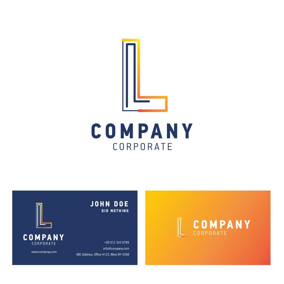 l diseño de logotipo de empresa con vector de tarjeta de visita