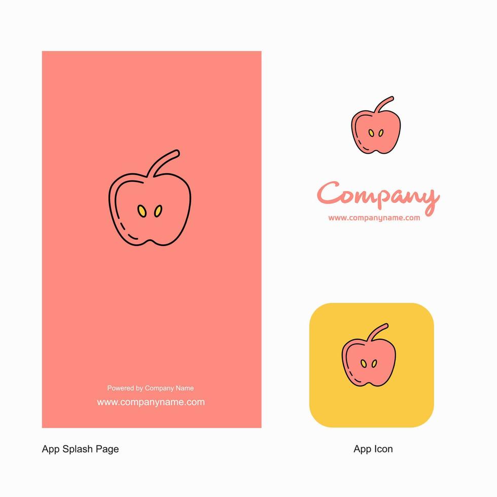 Apple Company Logo App Icon and Splash Page Design Creative Business App Design Elements vector