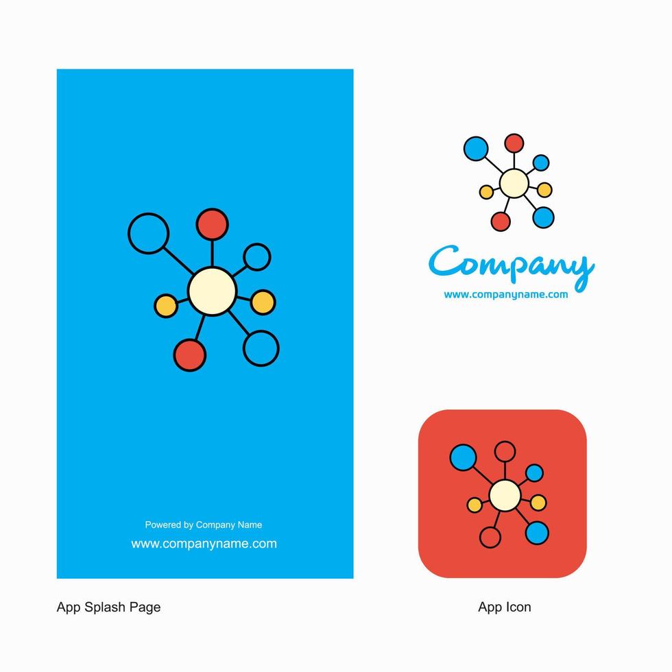 Network Company Logo App Icon and Splash Page Design Creative Business App Design Elements vector