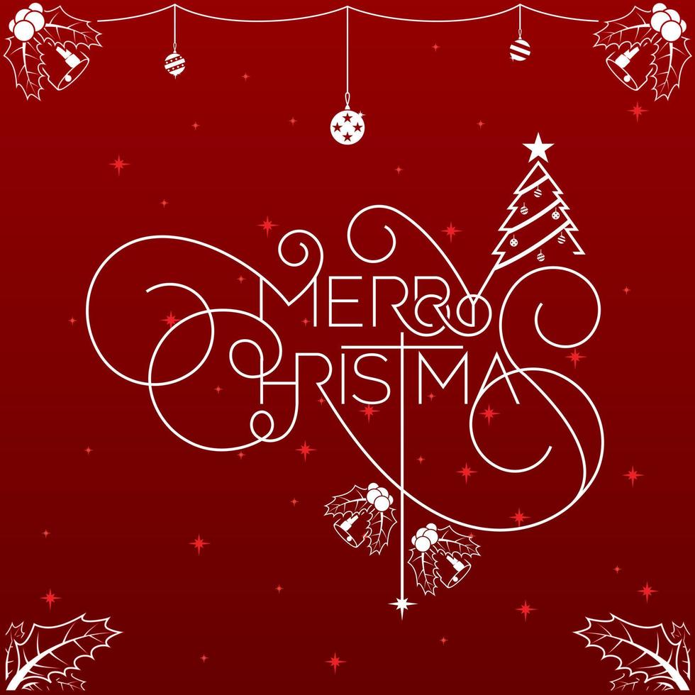 Christmas Wordmark vector illustration