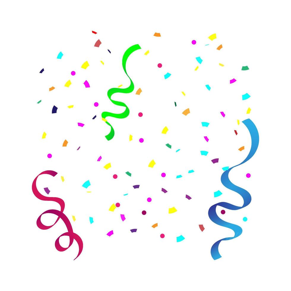 Bright confetti for parties. Free Vector. vector
