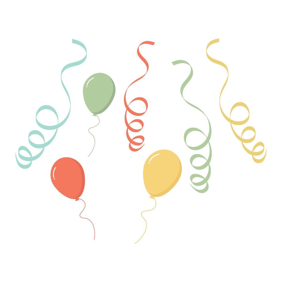 Background with ballons and confetti. Pro Vector. vector