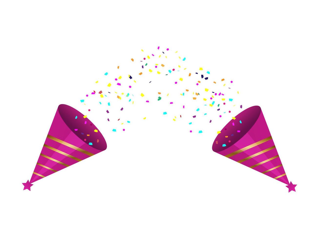 Hats for parties and birthday parties with bright confetti. Pro Vector. vector