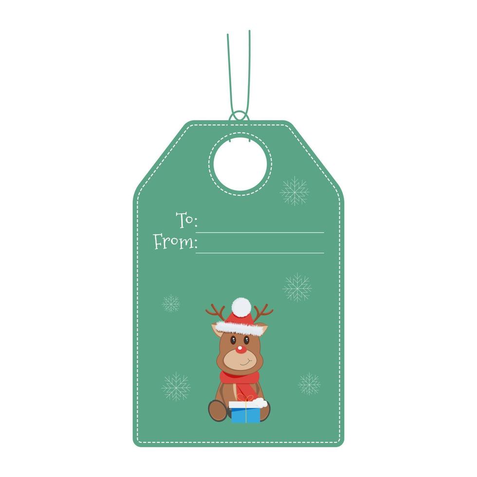 Christmas tags with blank lines and design. Pro Vector. vector