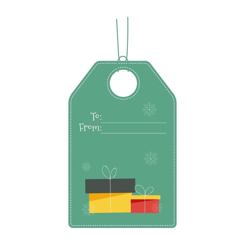 Christmas tags with blank lines and design. Tags to gift. Pro Vector. vector