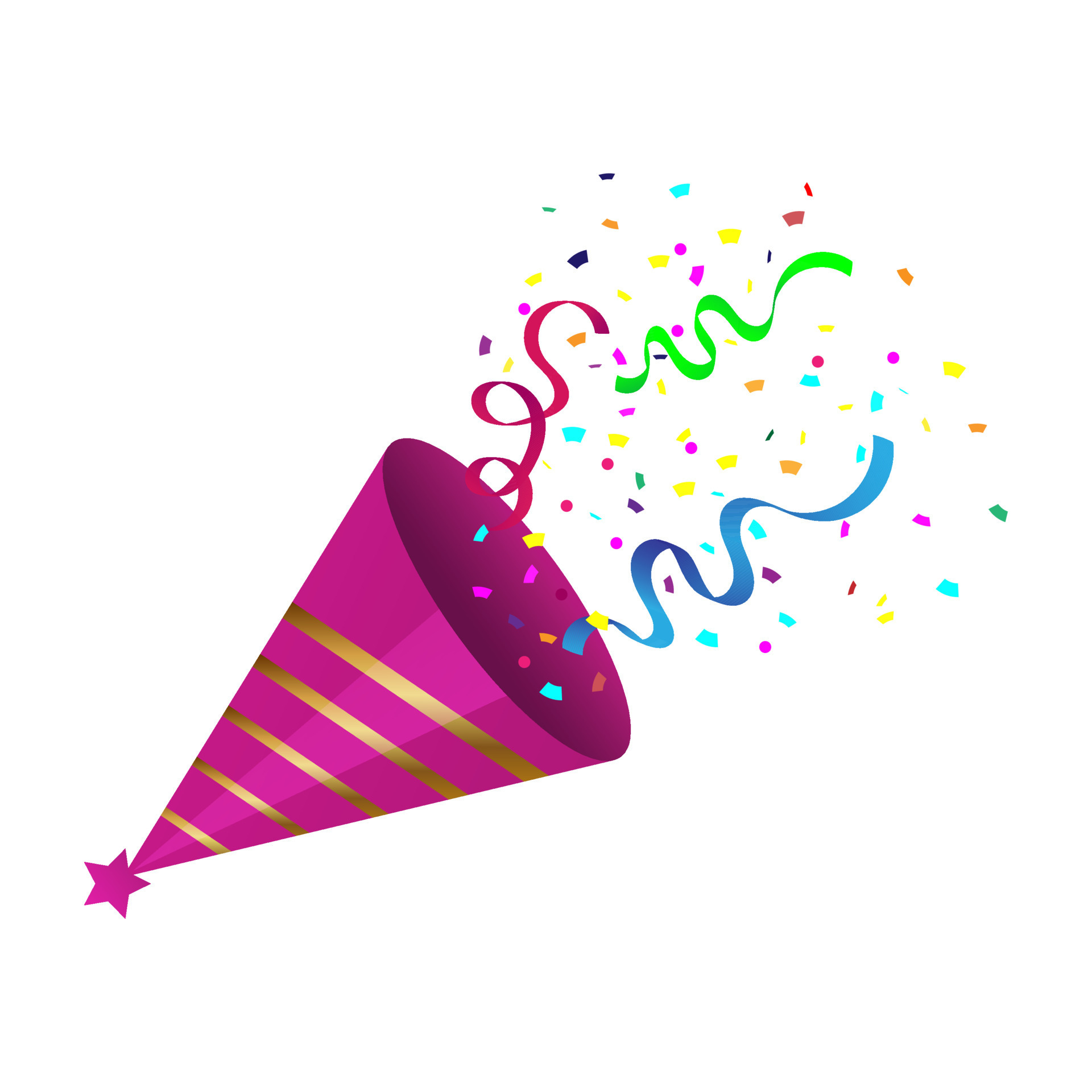 Party cap with confetti. For parties, birthday. Pro Vector. 14029750