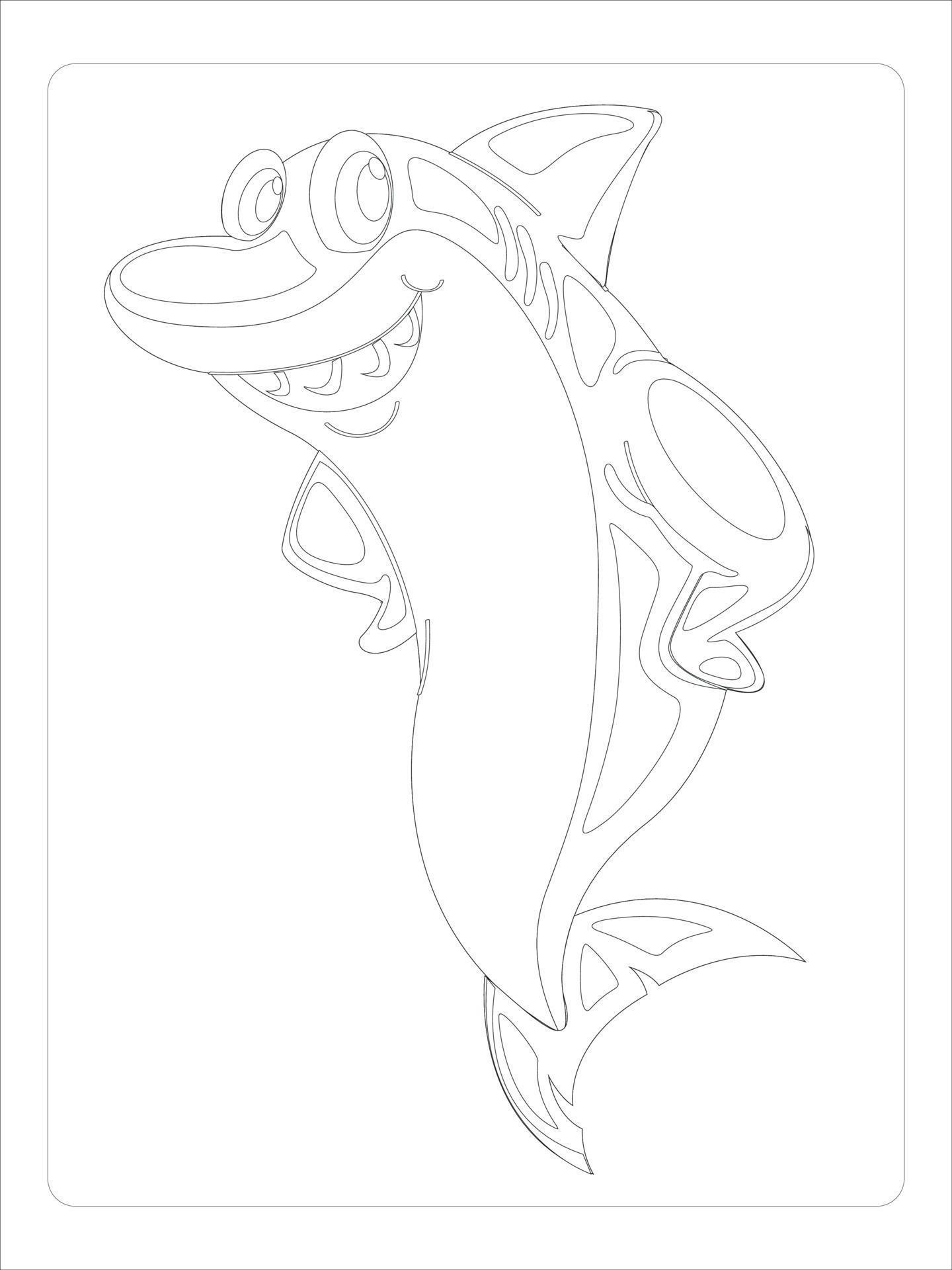 Sea Animals Coloring Page 14029867 Vector Art at Vecteezy