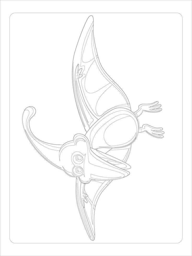 dinosaurs cartoon coloring page for kids vector