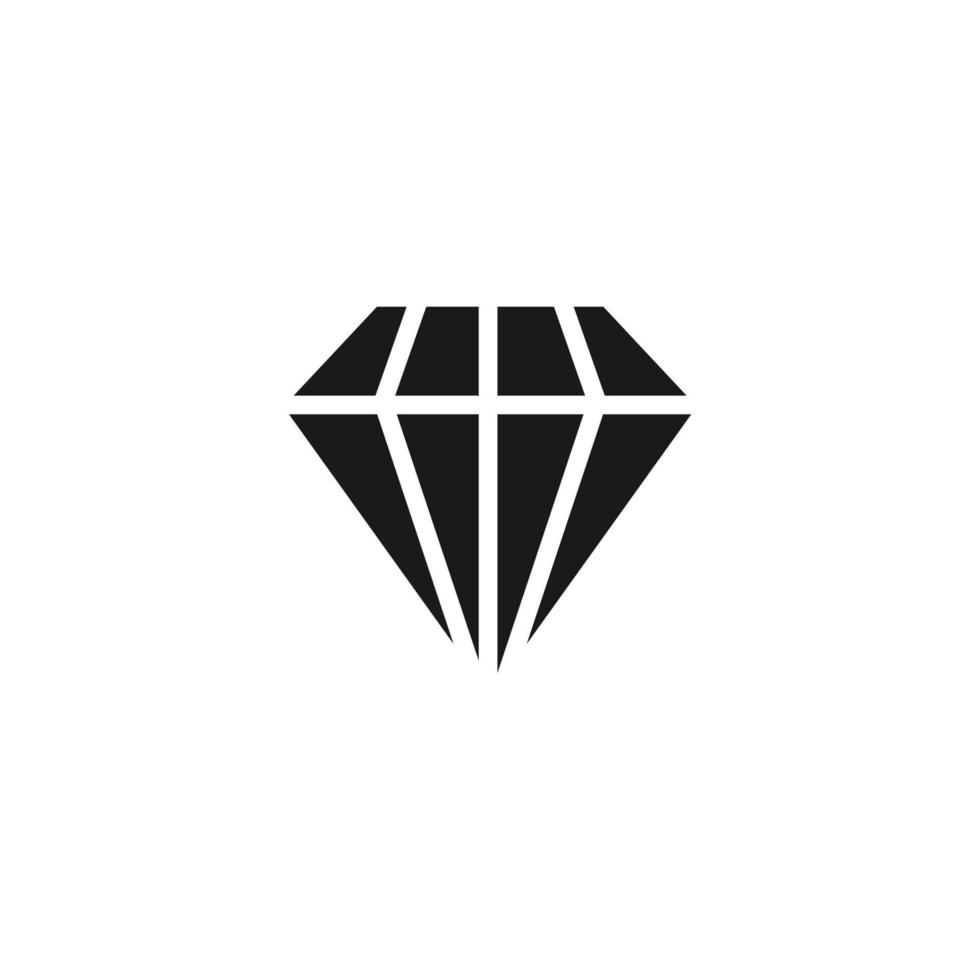 simple diamond icon on white background vector