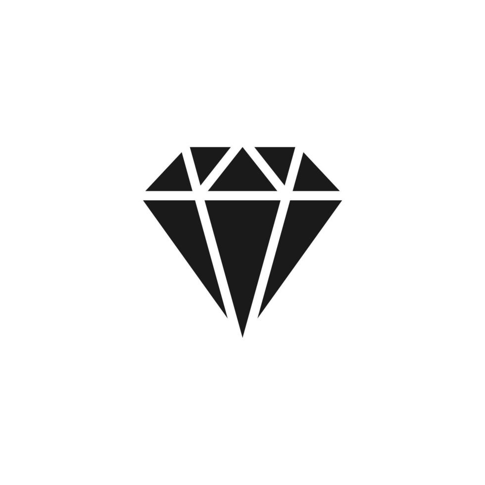 simple diamond icon on white background vector