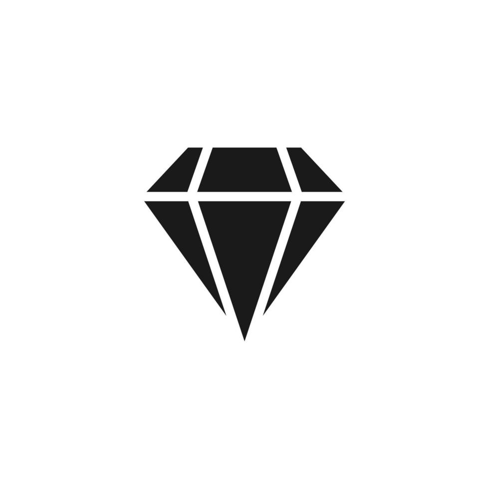 simple diamond icon on white background vector