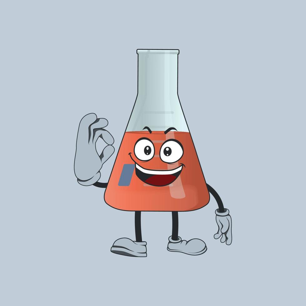 Philip's beaker cartoon character with facial expression vector