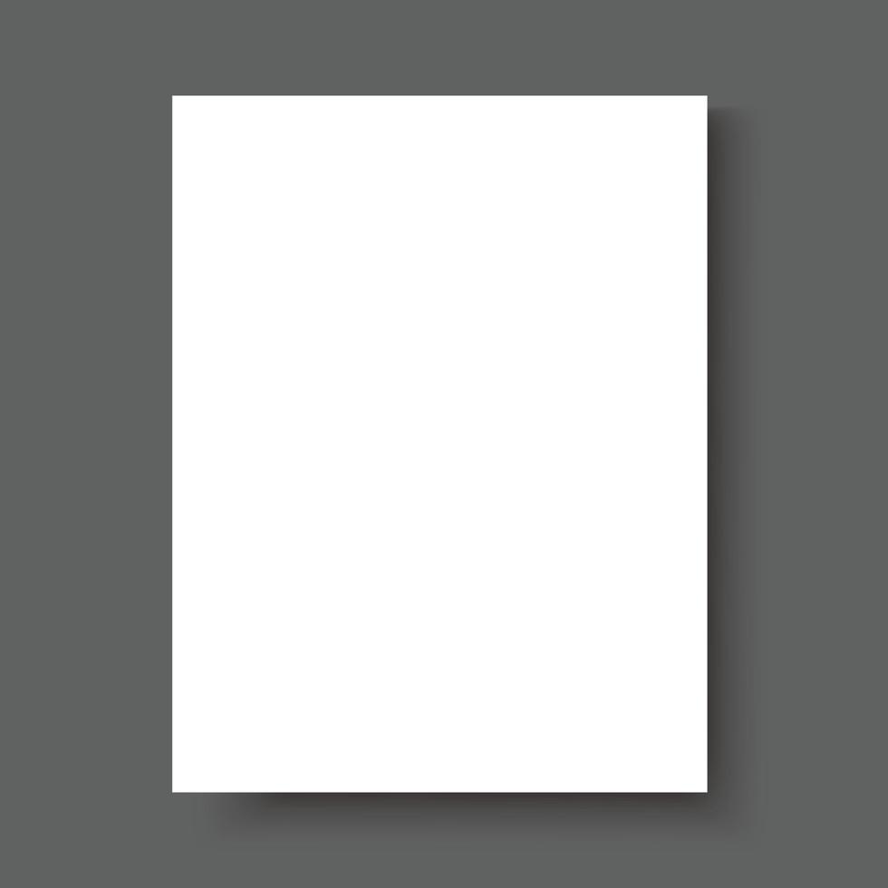 Blank notebook paper sheet vector illustration