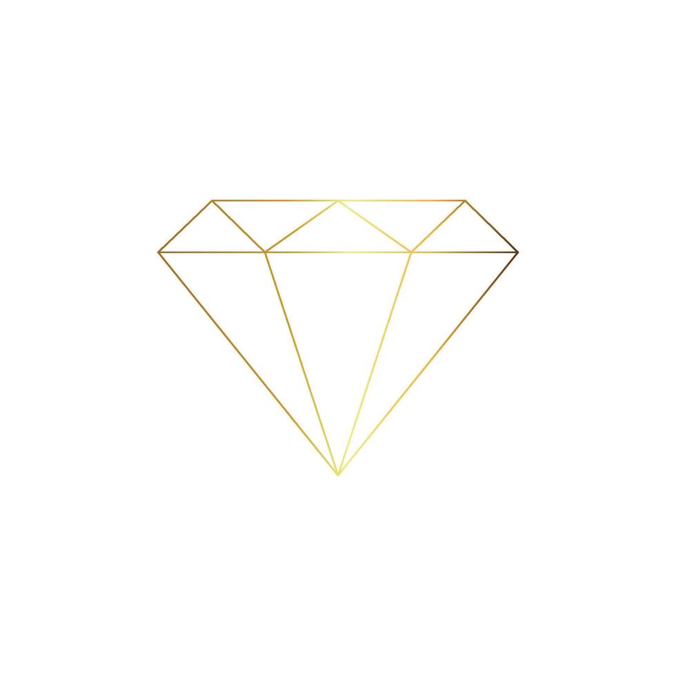 diseño de fondo de contorno de diamante de oro de lujo. joyería abstracta. ilustración vectorial vector