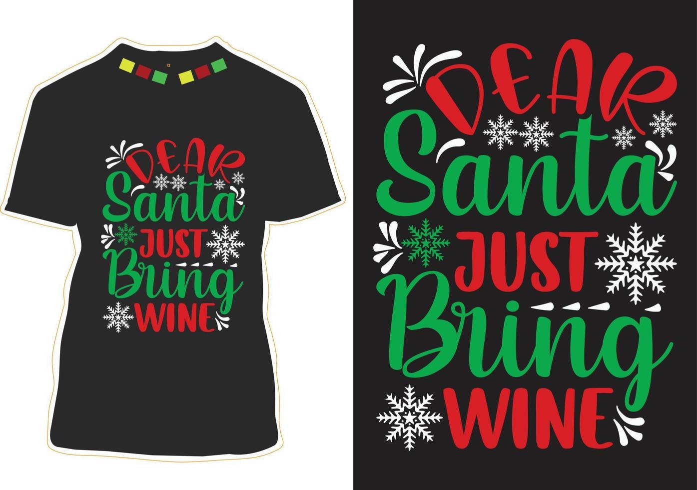 Christmas T-shirt Design vector