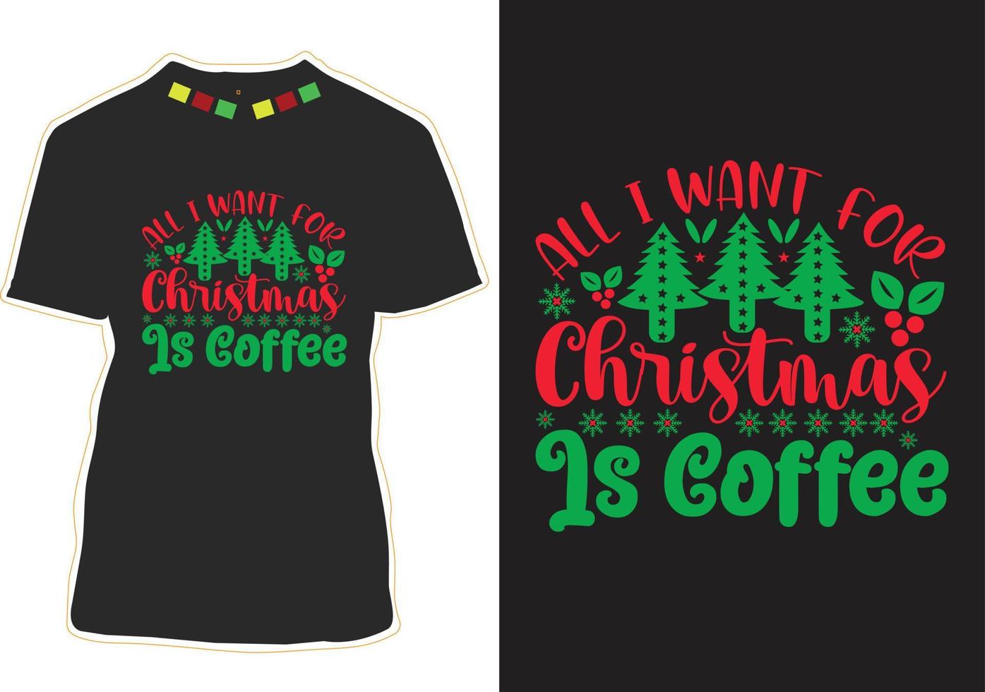 Christmas T-shirt Design vector