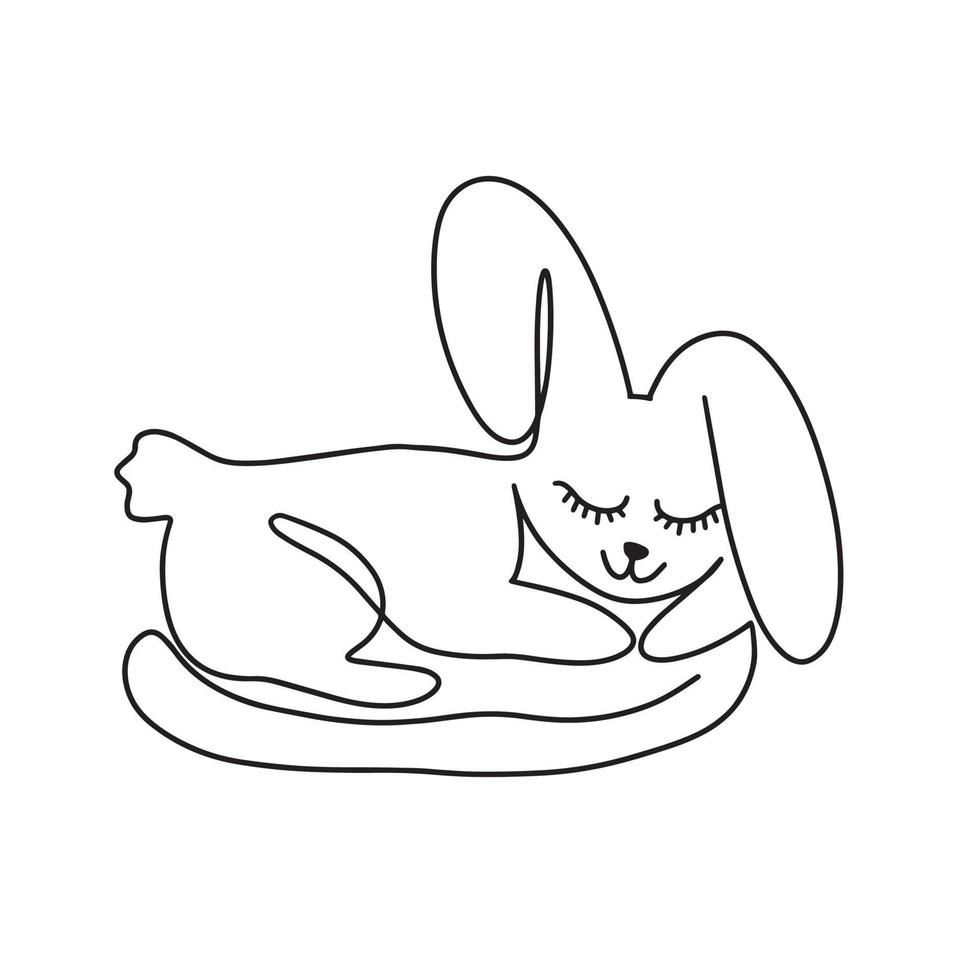 2023 año del conejo. lindo conejito de navidad. símbolo del año nuevo chino. ilustración vectorial aislado sobre fondo blanco vector
