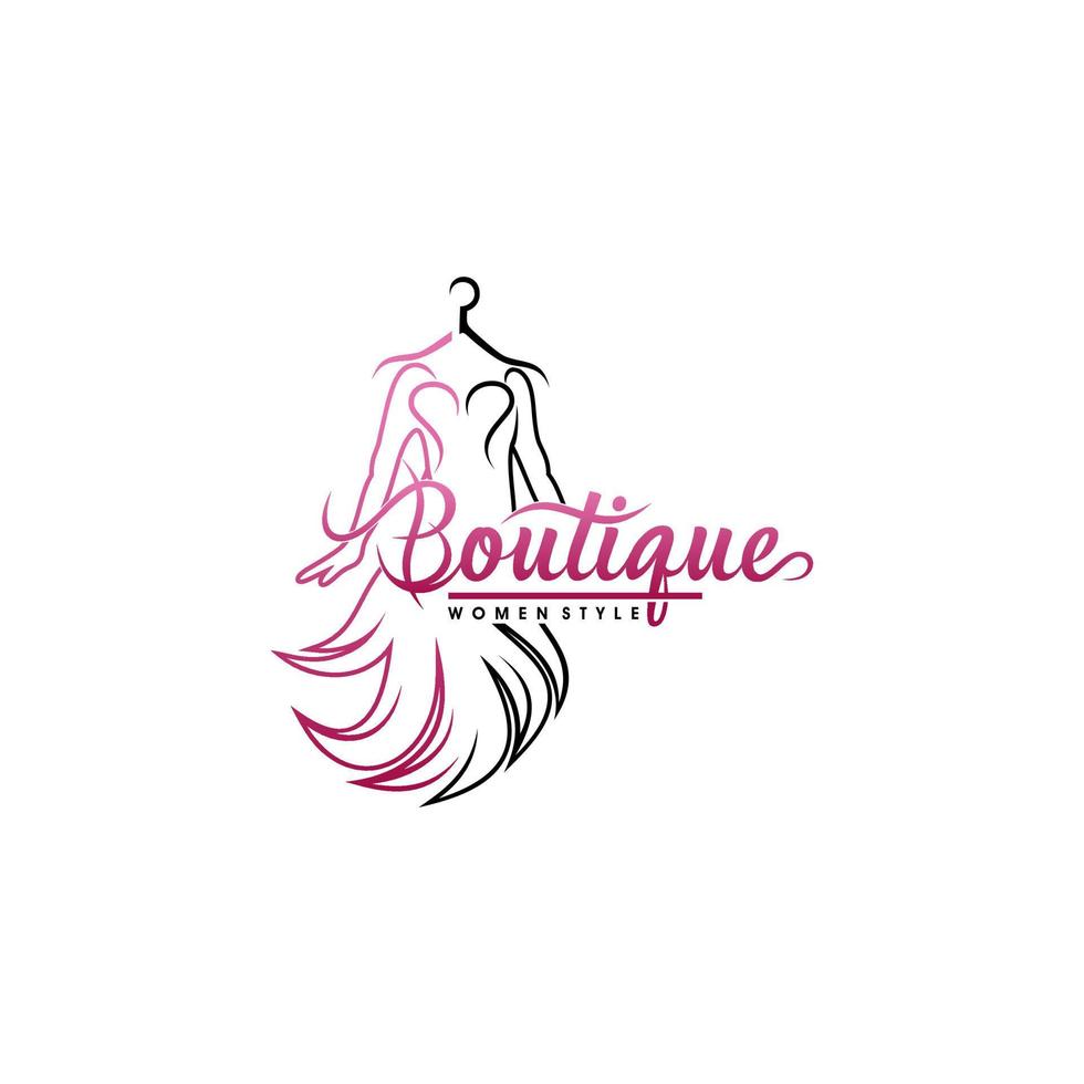 Luxury boutique logo templates vector