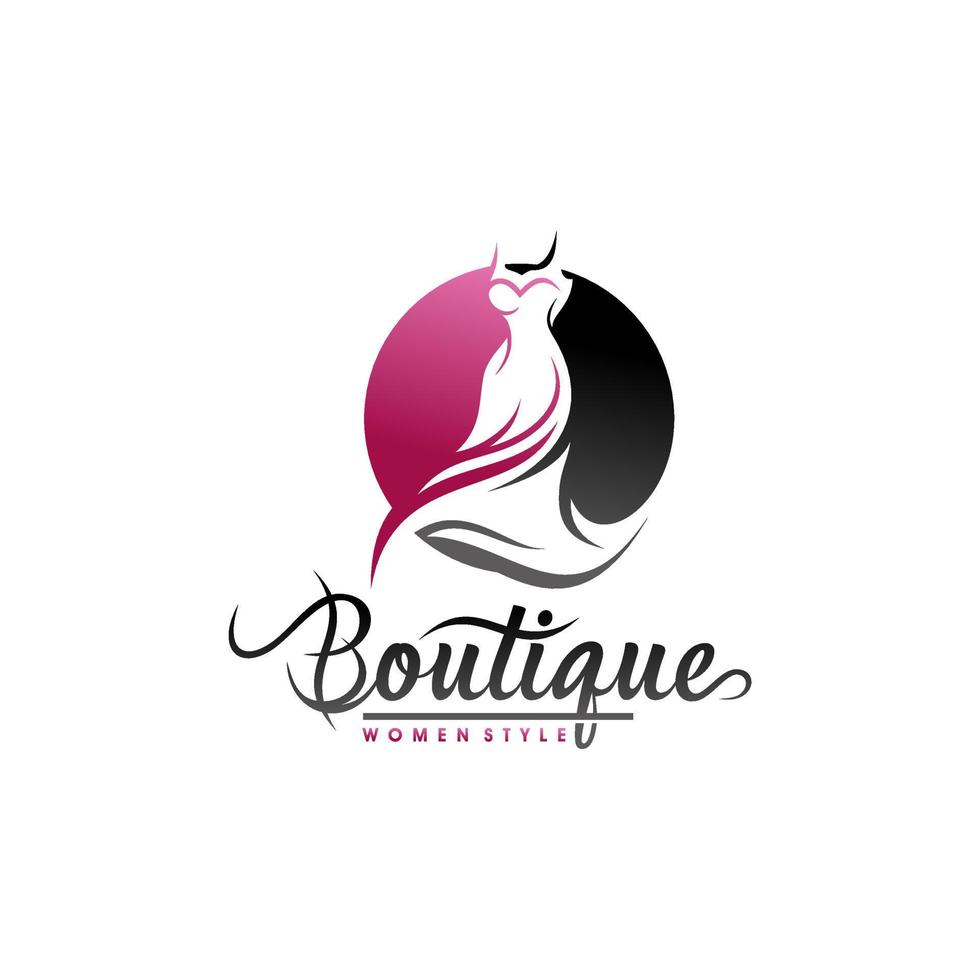 Luxury boutique logo templates vector