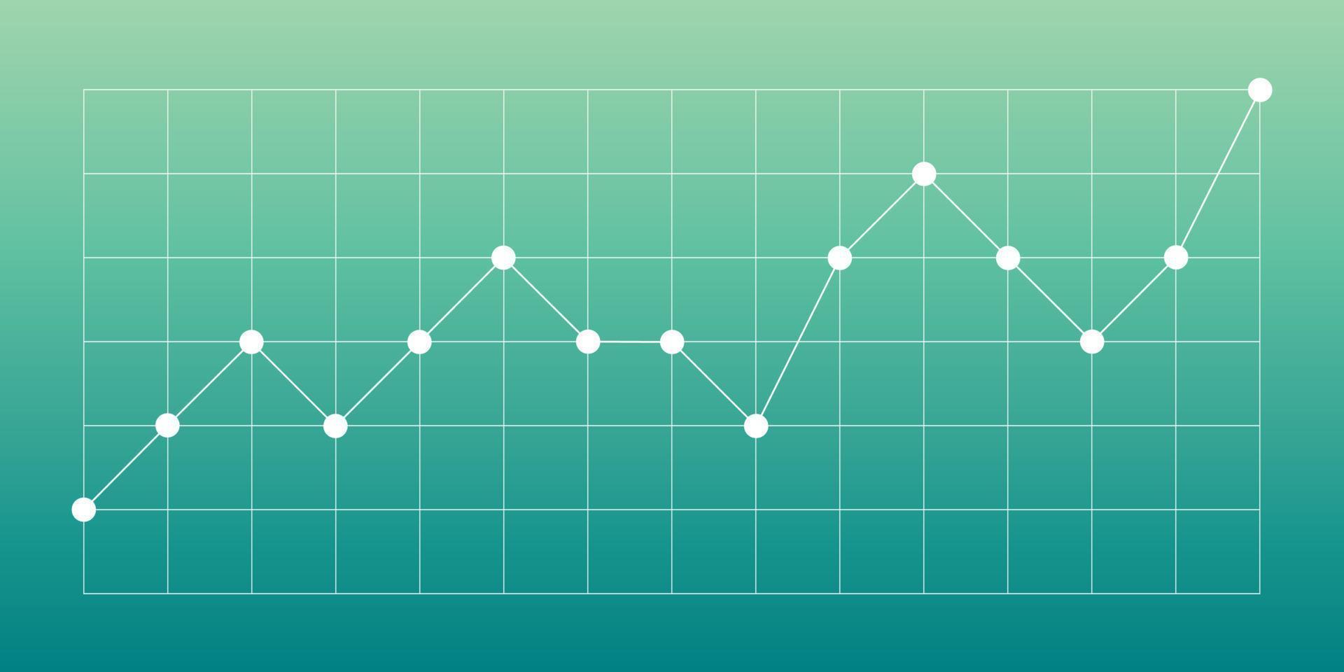 Trading graph chart of growth or fall in flat design. vector