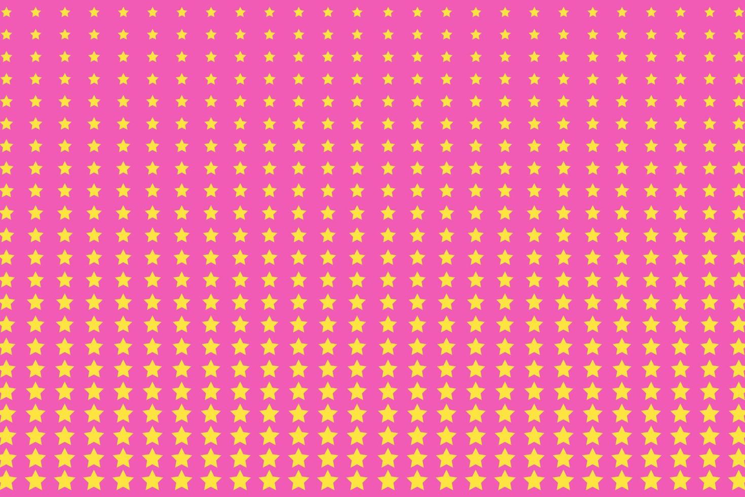 Pink pop art background with halftone stars. Vector illustration.