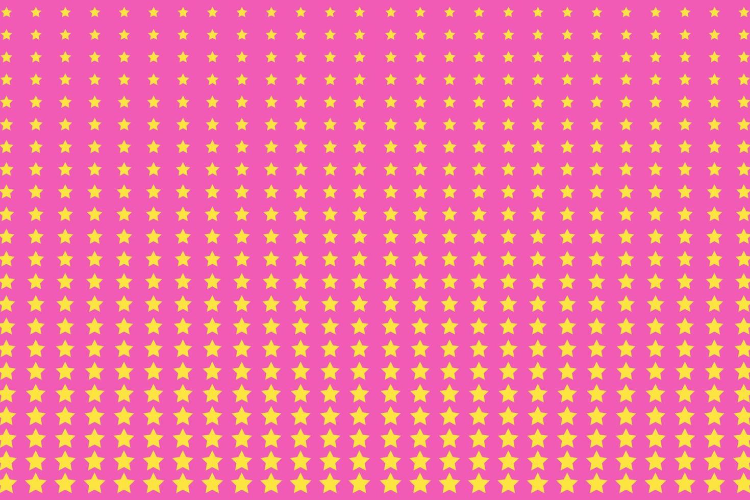 Pink pop art background with halftone stars. Vector illustration.