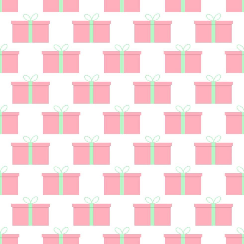 Seamless pattern with gift box. Vector illustration.