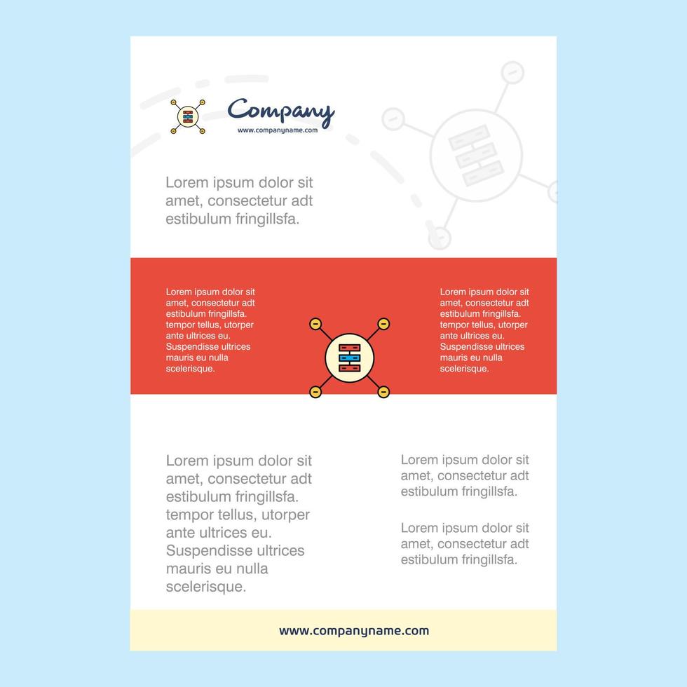 Template layout for Networks router comany profile annual report presentations leaflet Brochure Vector Background