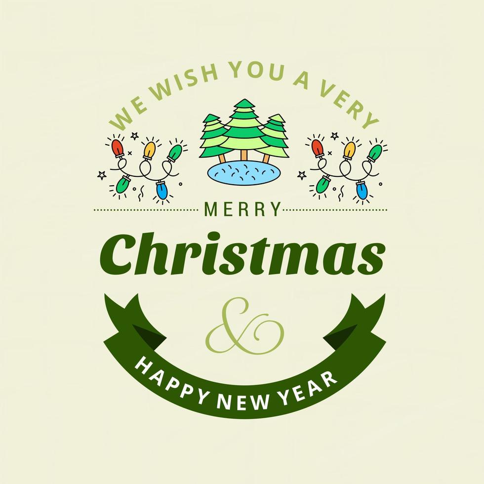 Christmas card design with elegant design and light background vector