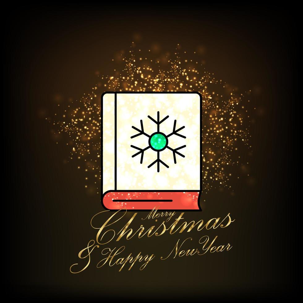 Merry Christmas and Happy new Year Abstract Glitter background vector