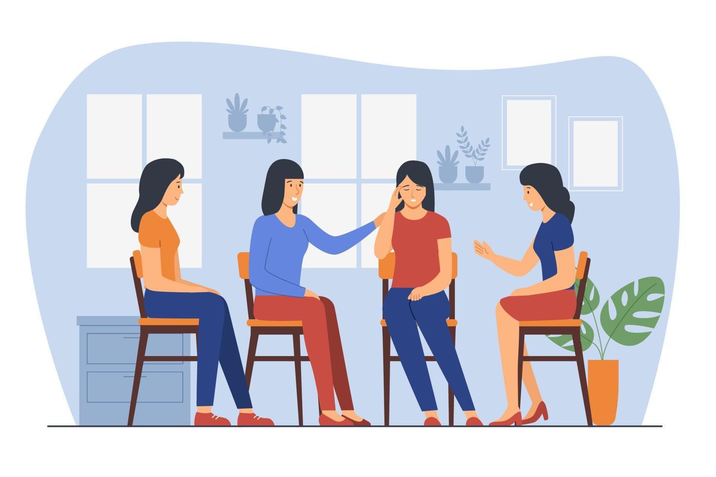 Group Support Counseling Concept vector