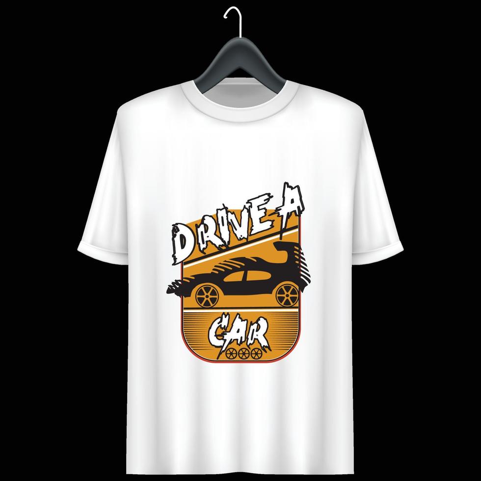 diseño de camiseta de coche vector