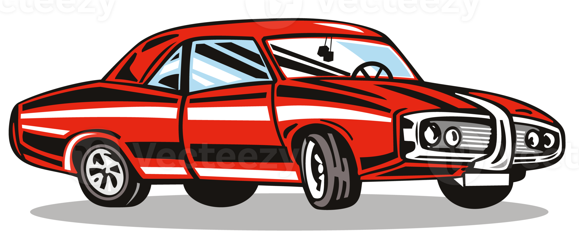 voiture rouge classique png